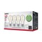 4Pk - Satco 12w 120v A19 LED Clear E26 Medium Base 1500L 2700k Warm White